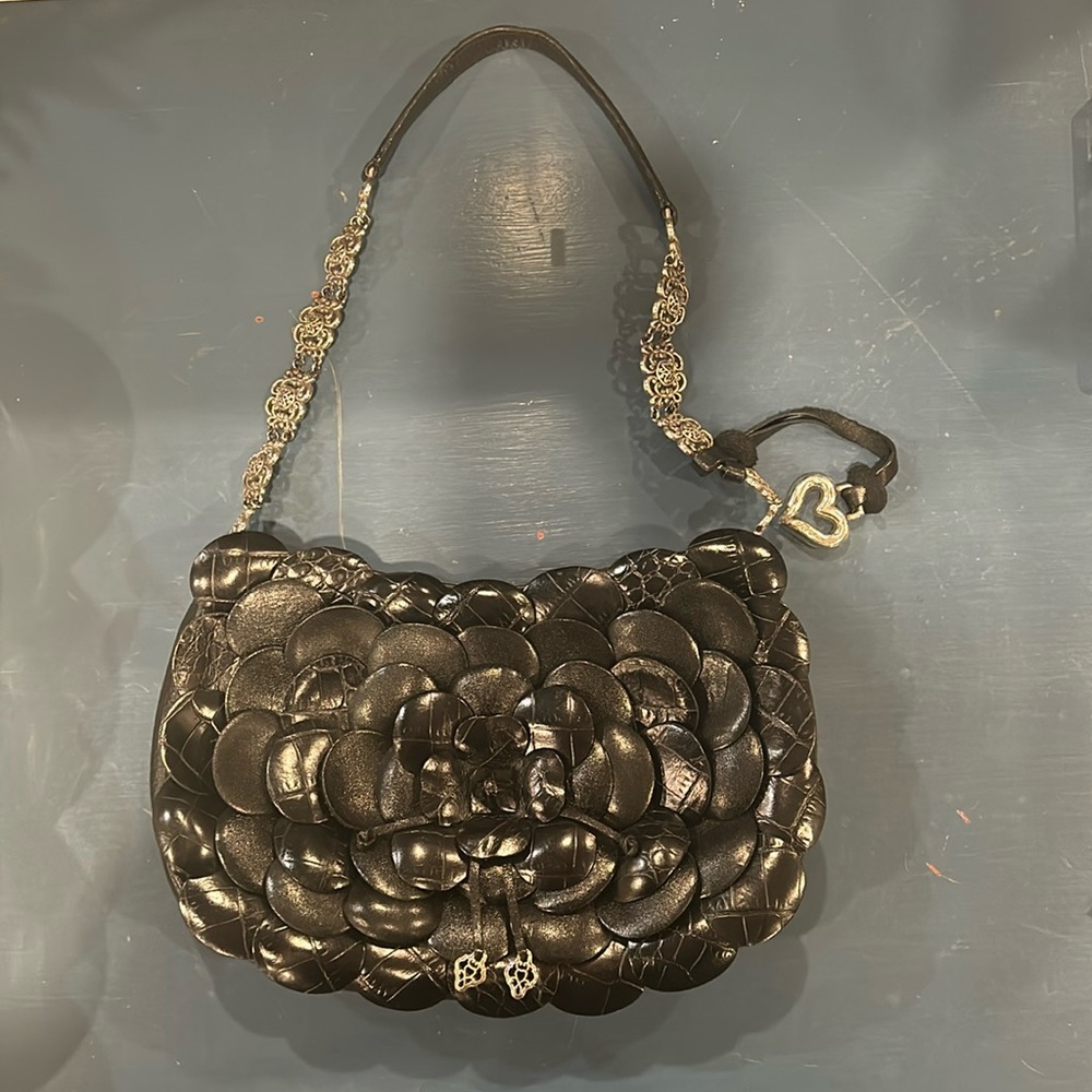 Black Brighton purse small with silver accents